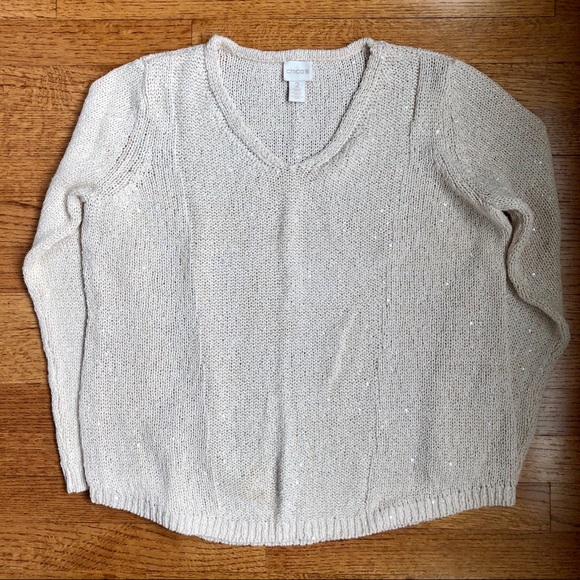 Chico's Sweaters - CHICO’S IVORY KNIT SWEATER
